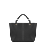 Large Black Textured Tote Bag