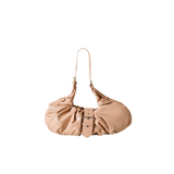 Beige Ruched Shoulder Handbag