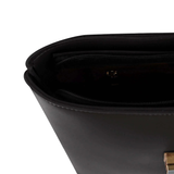 Minimalist Black Vegan Leather Crossbody Bag