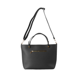 Large Black Textured Tote Bag