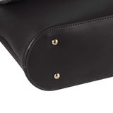 Minimalist Black Vegan Leather Crossbody Bag