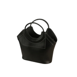 Structured Black Top-Handle Handbag