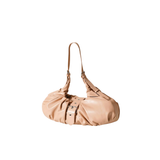 Beige Ruched Shoulder Handbag