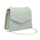 Quilted Rexine Handbag with Chain Strap