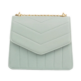 Quilted Rexine Handbag with Chain Strap