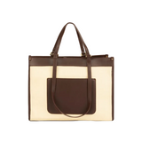 Two-Tone Tote Bag with Adjustable Strap