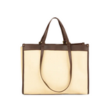 Two-Tone Tote Bag with Adjustable Strap