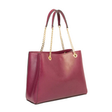 Classic Rexine Tote Bag with Chain Strap