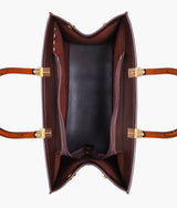 Dark brown signature tote bag