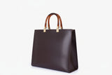 Dark brown signature tote bag